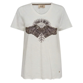 Mos Mosh Nadine O-SS Deco T-shirt, Ecru 